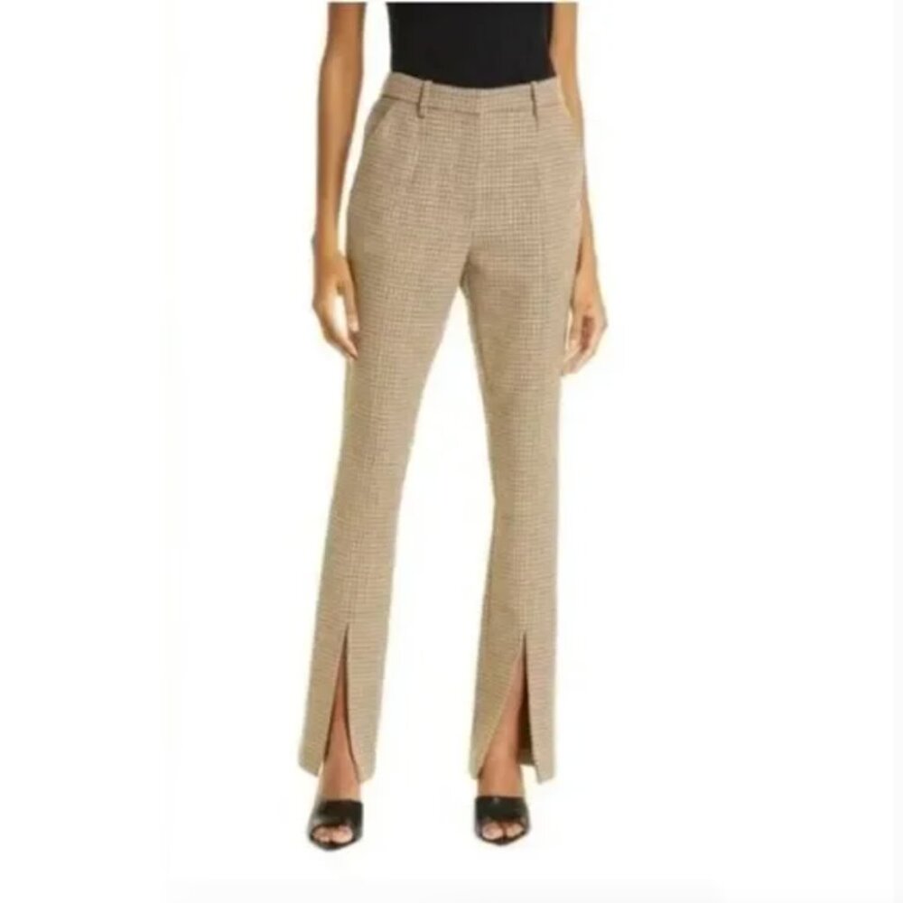 ALC Edwin Houndstooth Plaid Pants Split Leg Size 6